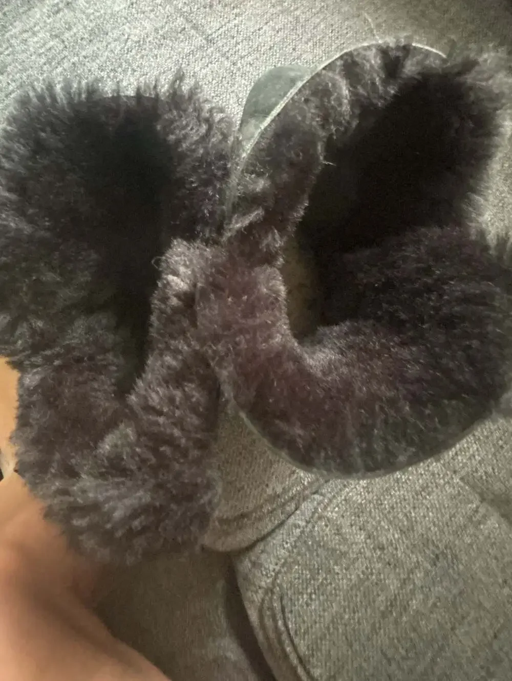 UGG Bailey Button Sheepskin Suede Winter Boots black